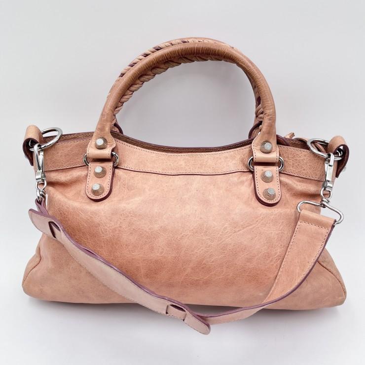 BALENCIAGA（バレンシアガ）ジャイアント・シティ 2WAYハンドバッグ ピンク レザー シルバー金具 レディース_3