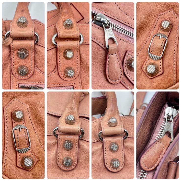 BALENCIAGA（バレンシアガ）ジャイアント・シティ 2WAYハンドバッグ ピンク レザー シルバー金具 レディース_7