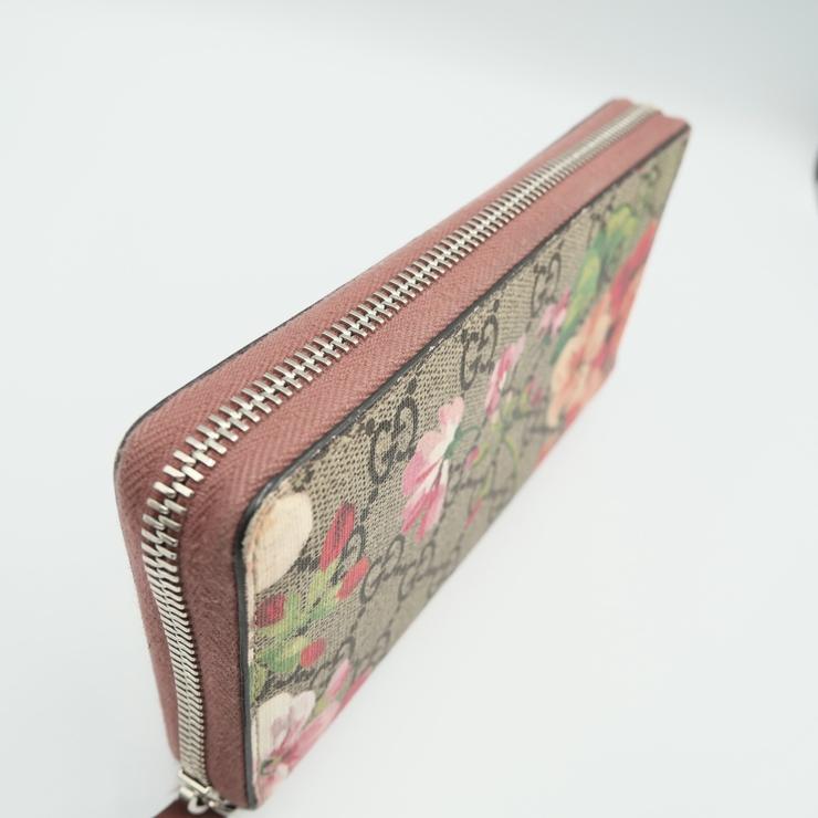 GUCCI（グッチ） GGブルームス GGスプリーム ラウンドファスナー長財布
