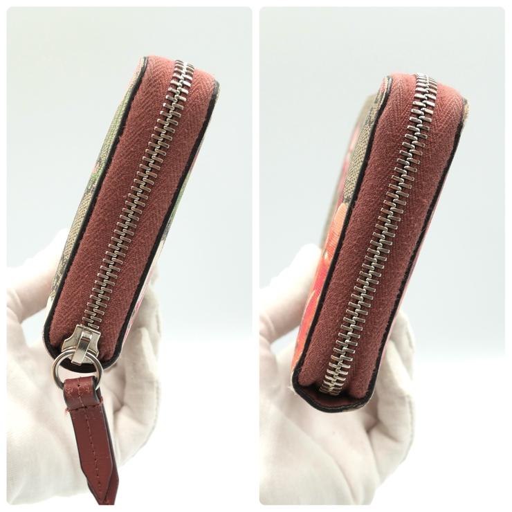 GUCCI（グッチ） GGブルームス GGスプリーム ラウンドファスナー長財布