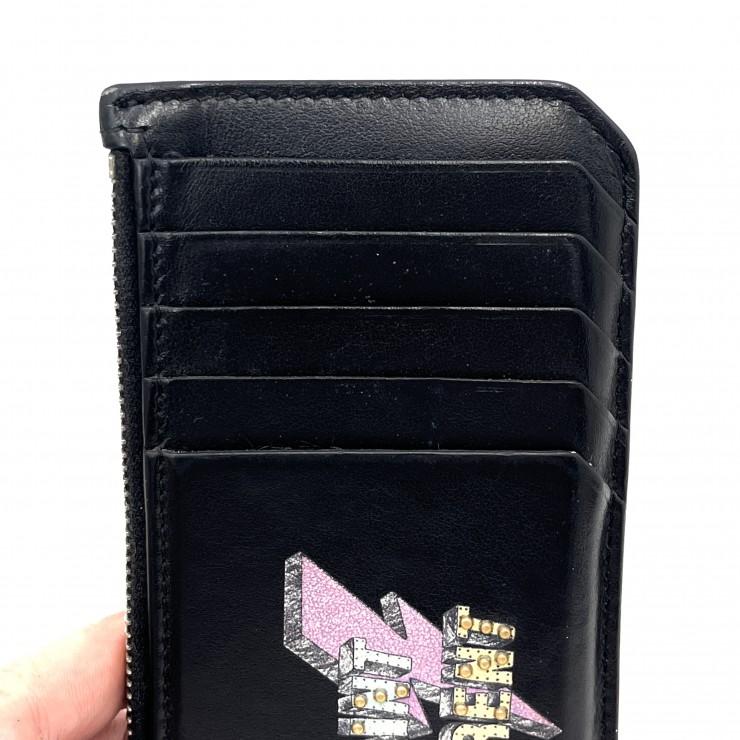 SAINT LAURENT（サンローラン）スタッズロゴ ジップカードケース