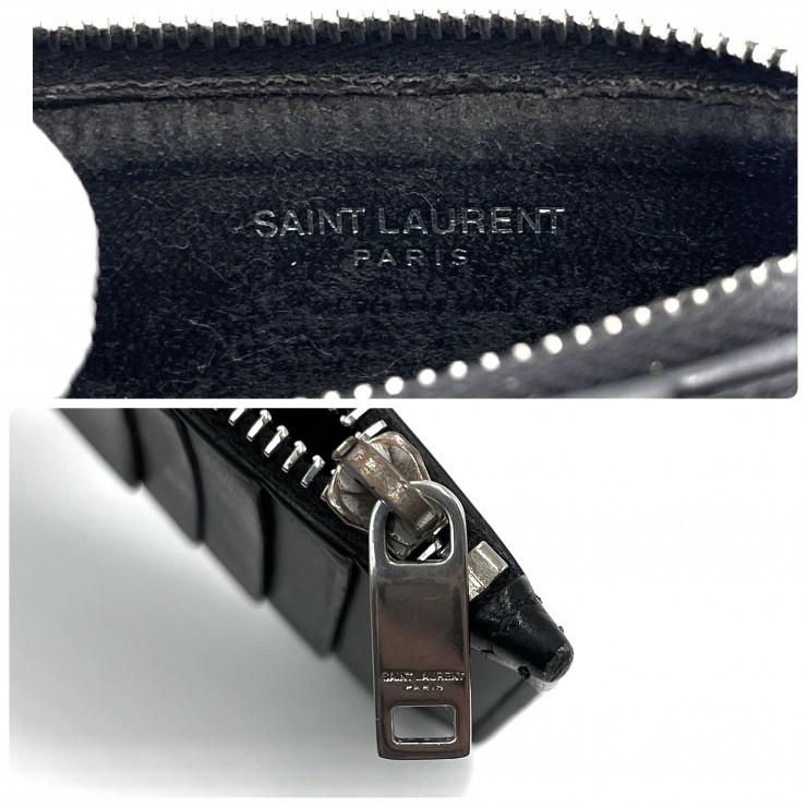 SAINT LAURENT（サンローラン）スタッズロゴ ジップカードケース