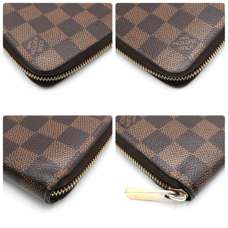 ルイ・ヴィトンジッピー・ウォレットダミエ・エベヌ 長財布ユニセックス LOUIS VUITTON（ルイ・ヴィトン） ジッピー・ウォレット ダミエ