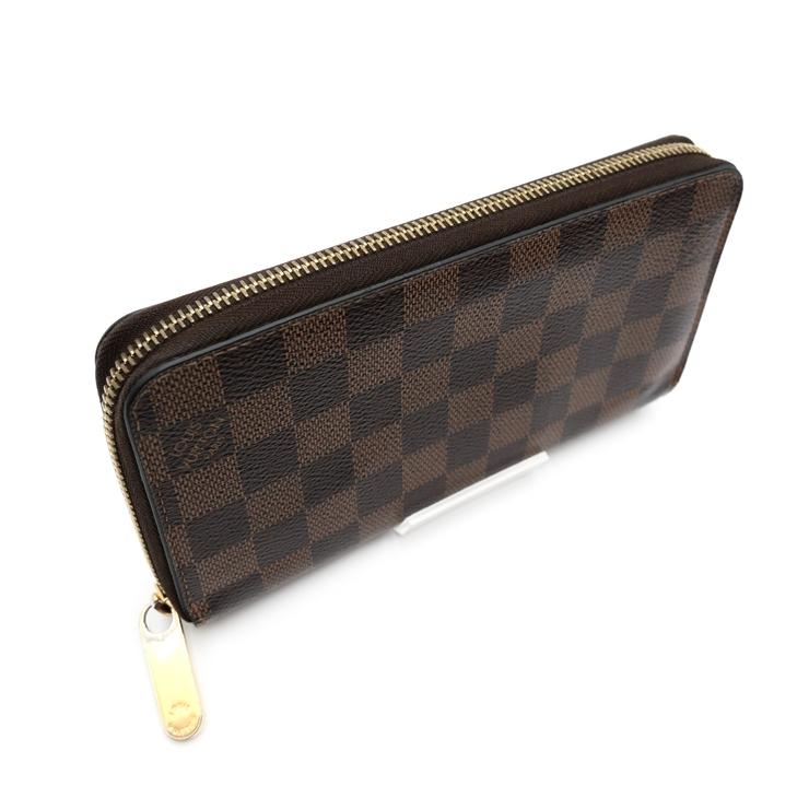 ルイ・ヴィトンジッピー・ウォレットダミエ・エベヌ 長財布ユニセックス LOUIS VUITTON（ルイ・ヴィトン） ジッピー・ウォレット ダミエ