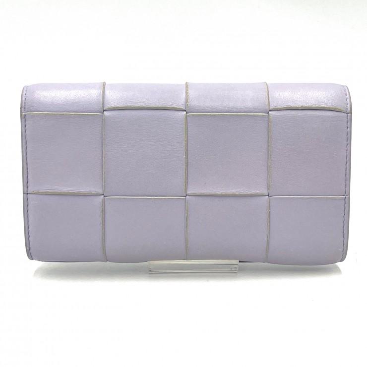 BOTTEGA VENETA（ボッテガヴェネタ）カセット長財布 パープル 