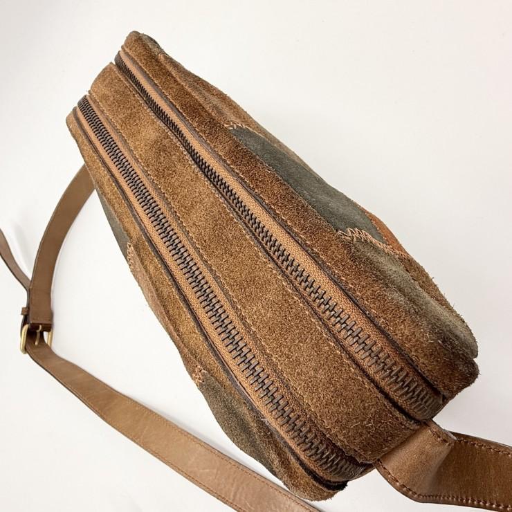 CELINE（セリーヌ）ヴィンテージ パッチワーク ショルダーバッグ スエード マルチカラー ゴールドトーン金具 レディース 斜め掛け イタリア製 CELINE（セリーヌ） ヴィンテージ パッチワーク スエード ショルダー