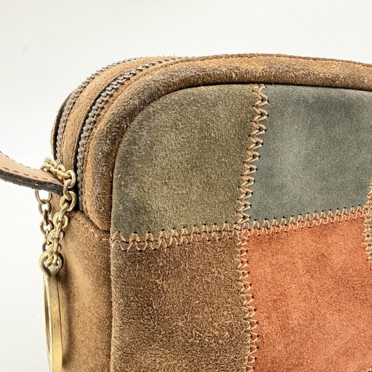 CELINE（セリーヌ） ヴィンテージ パッチワーク スエード ショルダー