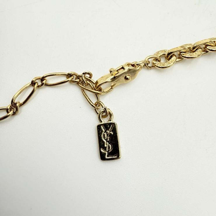 YVES SAINT LAURENT（イヴ・サンローラン）ヴィンテージ ネックレス ラウンドモチーフ ゴールドカラー レディース_10