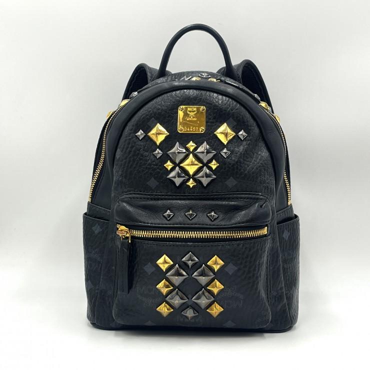 MCM（エムシーエム） ヴィセトス スタッズ バックパック ブラック