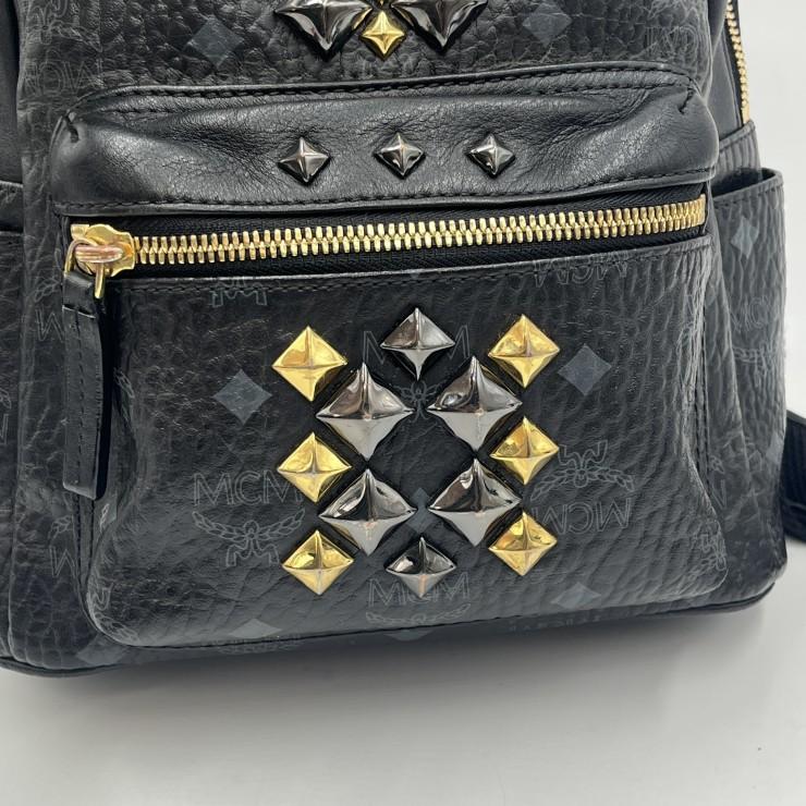 MCM（エムシーエム） ヴィセトス スタッズ バックパック ブラック 
