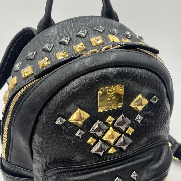 MCM（エムシーエム） ヴィセトス スタッズ バックパック ブラック 