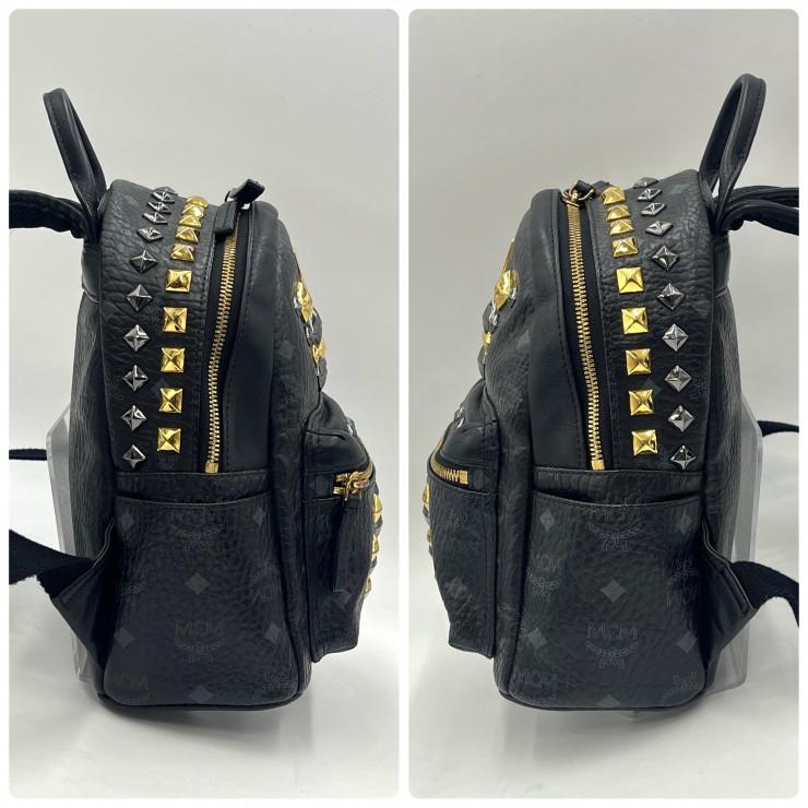 MCM（エムシーエム） ヴィセトス スタッズ バックパック ブラック