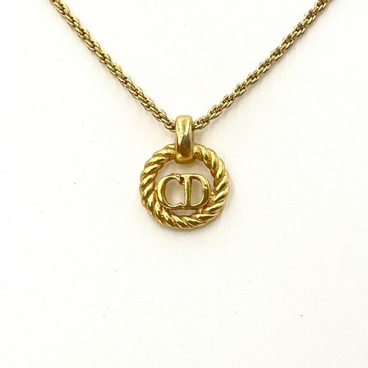 Dior ロープデザイン CDロゴ ネックレス ヴィンテージ ゴールド Christian Dior（クリスチャンディオール） CDロゴ ヴィンテージ
