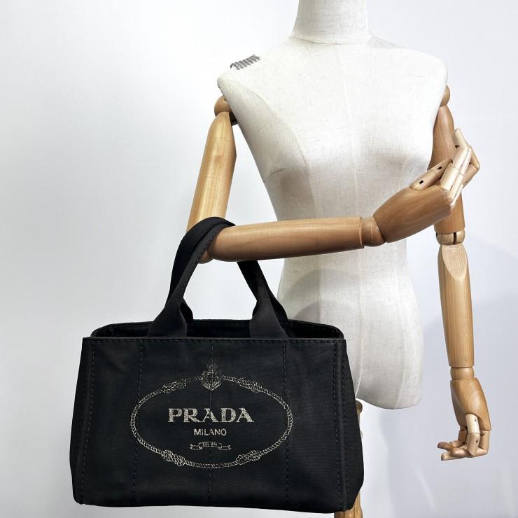 PRADA（プラダ） カナパ トートバッグ ハンドバッグ ブラック