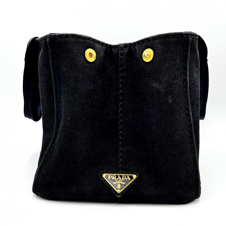 PRADA カナパS 黒　ゴールド金具　プラダ PRADA（プラダ） カナパ トートバッグ ハンドバッグ ブラック