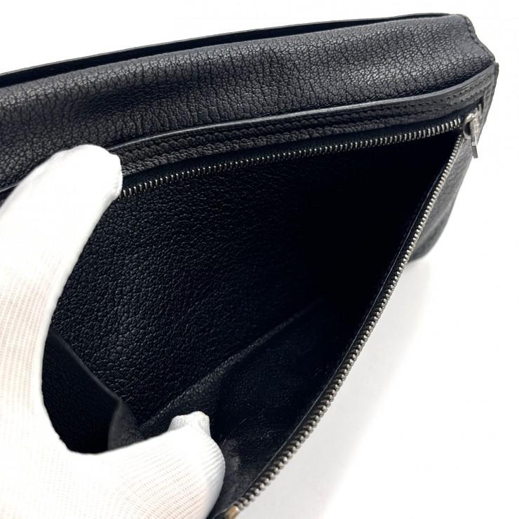 HERMES（エルメス） ベアンクラシック 二つ折り長財布 ブラック レザー