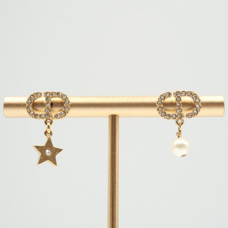 DIOR（ディオール）Petit CD Lucky Charms ピアス ゴールド ライン