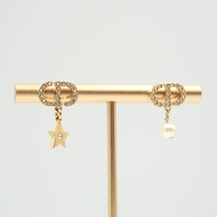DIOR（ディオール）Petit CD Lucky Charms ピアス ゴールド ライン