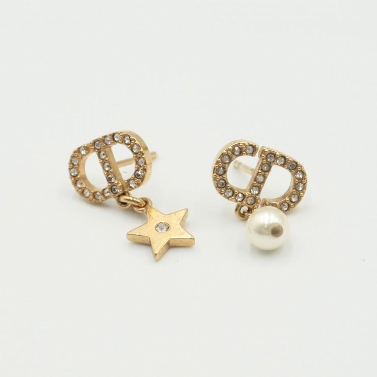 DIOR（ディオール）Petit CD Lucky Charms ピアス ゴールド ライン