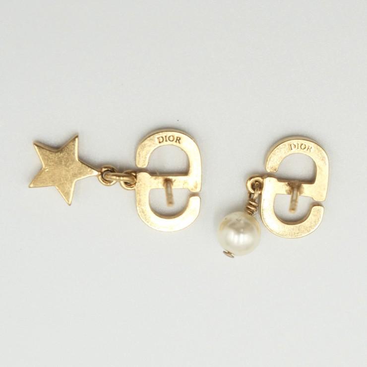 DIOR（ディオール）Petit CD Lucky Charms ピアス ゴールド ライン