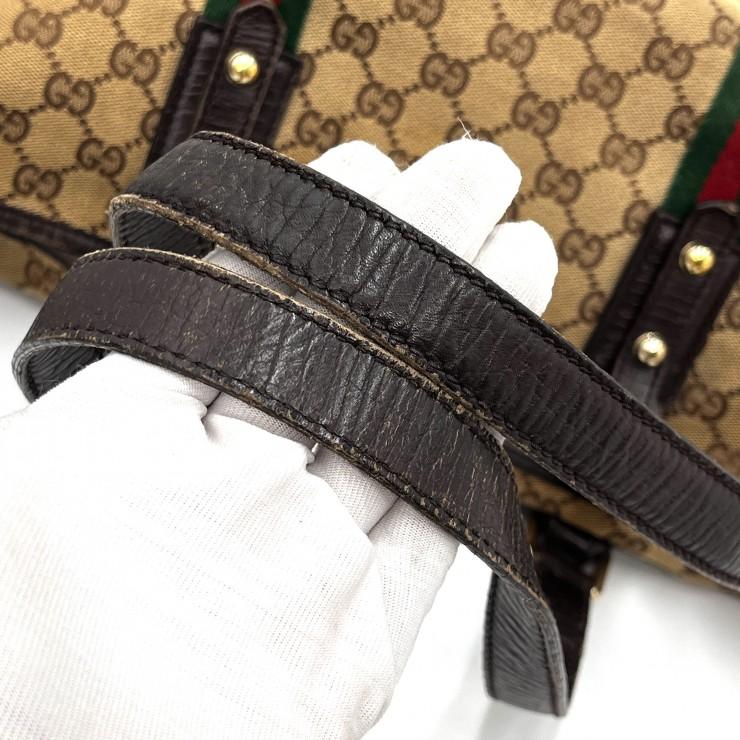 GUCCI（グッチ） GGキャンバス シェリーライン トートバッグ レザー