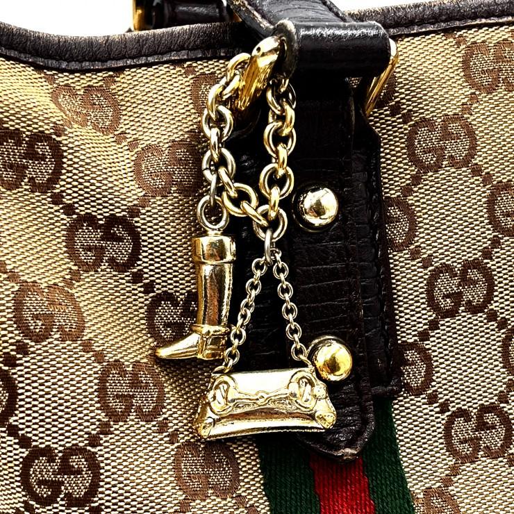 GUCCI（グッチ） GGキャンバス シェリーライン トートバッグ レザー