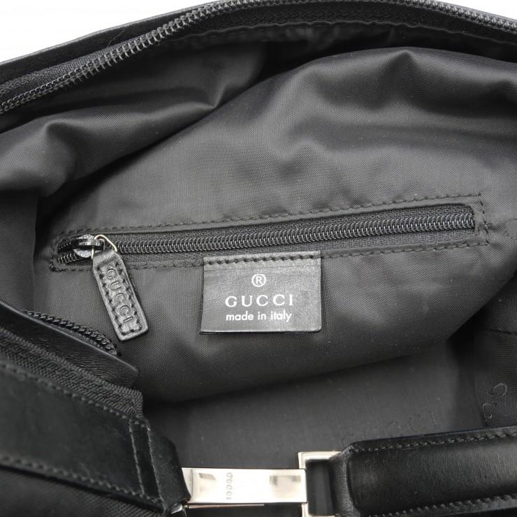 GUCCI（グッチ） ナイロン ワンショルダーバッグ ブラック シルバー