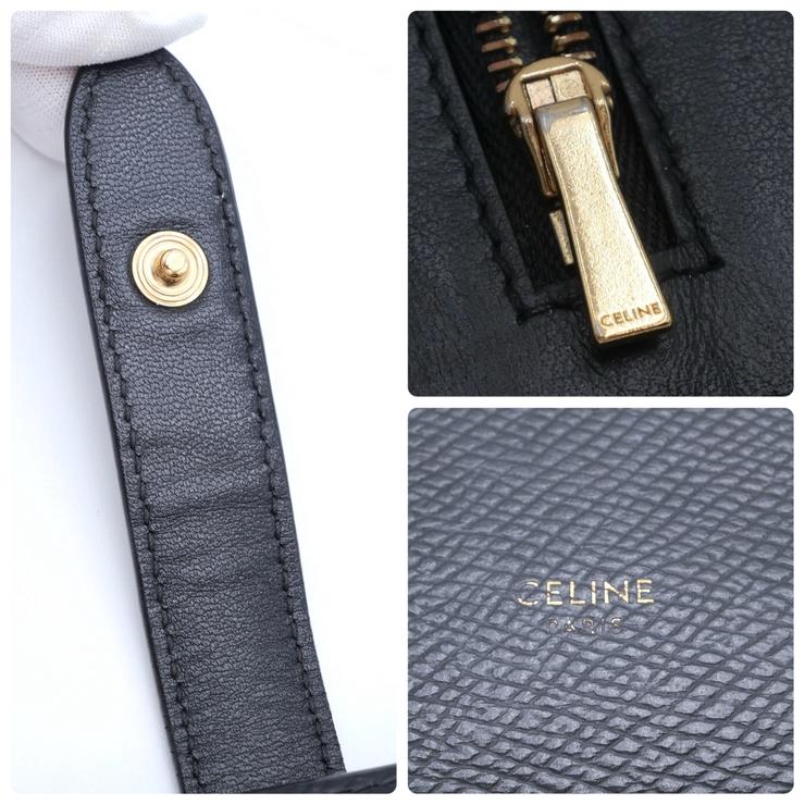 CELINE（セリーヌ） ラージ ストラップウォレット 長財布 ブラック