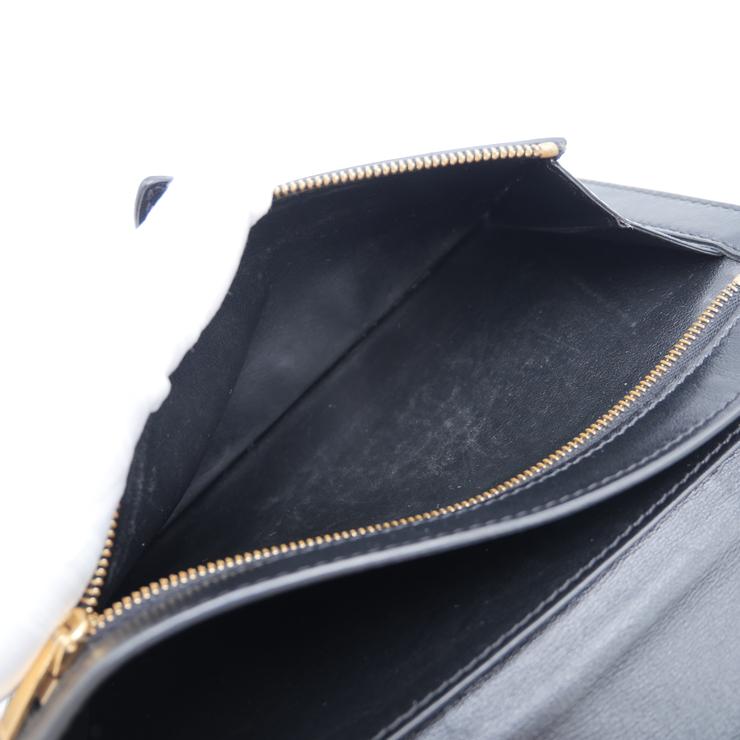CELINE（セリーヌ） ラージ ストラップウォレット 長財布 ブラック