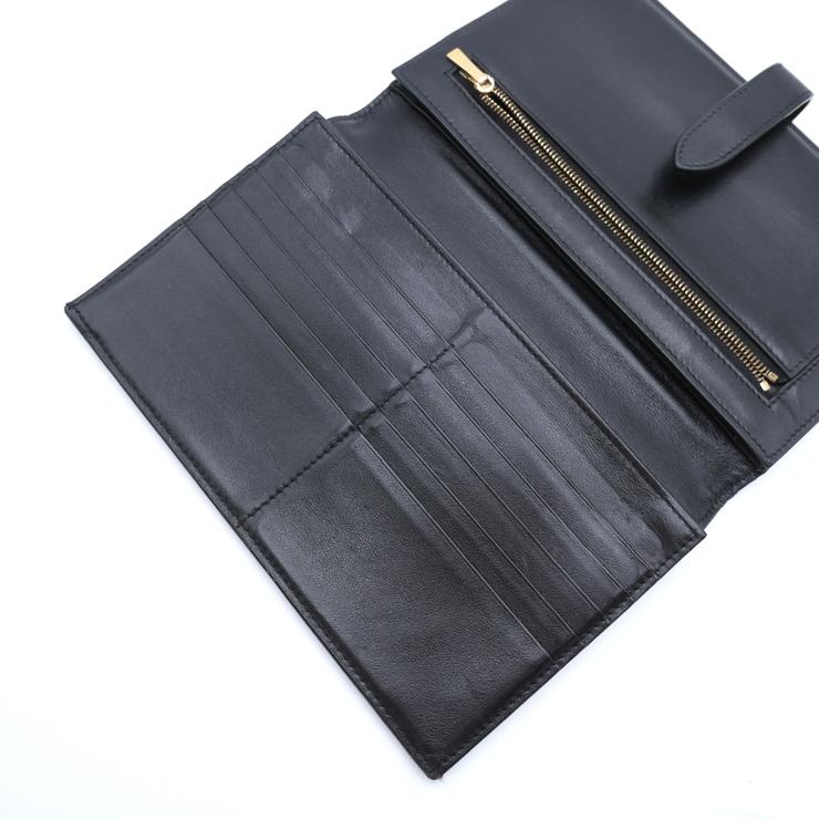 CELINE（セリーヌ） ラージ ストラップウォレット 長財布 ブラック