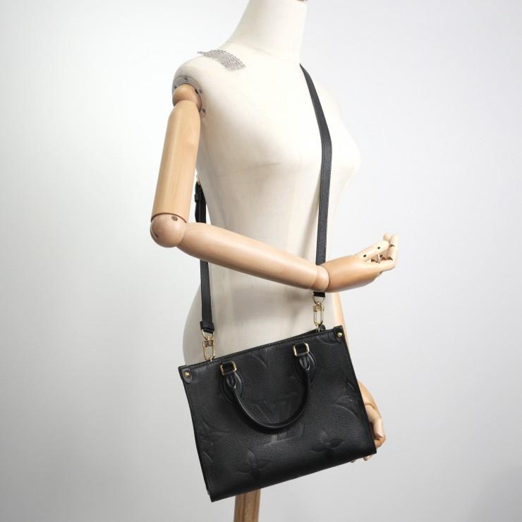 LOUIS VUITTON ルイヴィトン　オンザゴーPM ノワール LOUIS VUITTON（ルイ・ヴィトン） オンザゴーPM 2WAYハンドバッグ