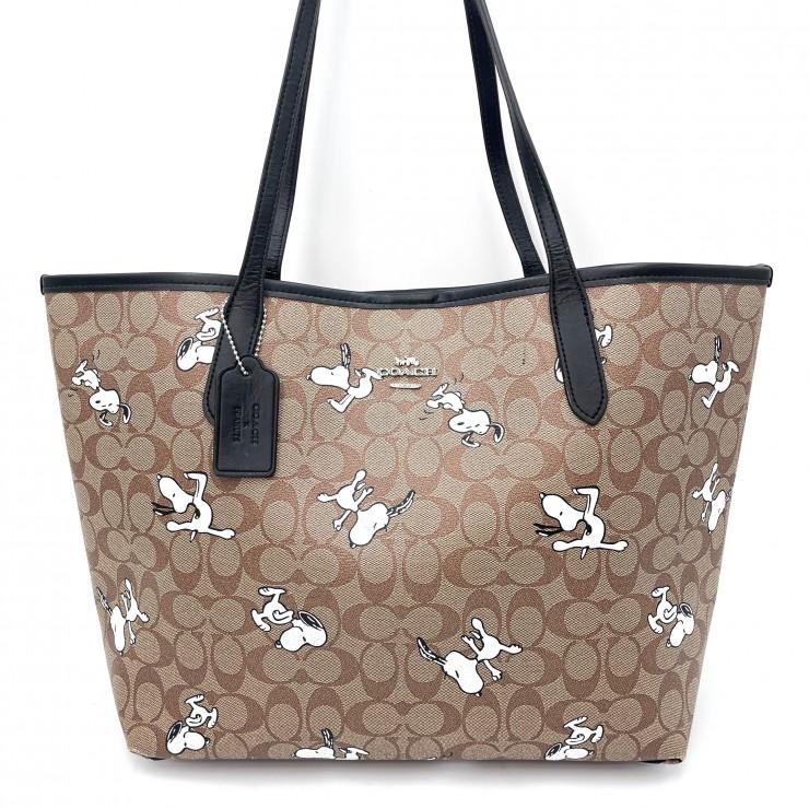 COACH（コーチ） PEANUTS シグネチャー トートバッグ スヌーピー PVC 