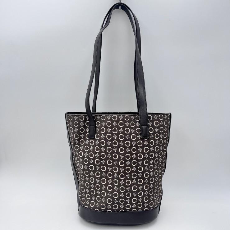 CELINE（セリーヌ） Cマカダム ヴィンテージ トートバッグ ブラウン系