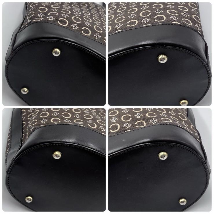 CELINE（セリーヌ） Cマカダム ヴィンテージ トートバッグ ブラウン系