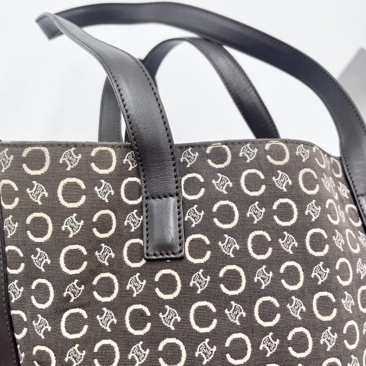 CELINE（セリーヌ） Cマカダム ヴィンテージ トートバッグ ブラウン系