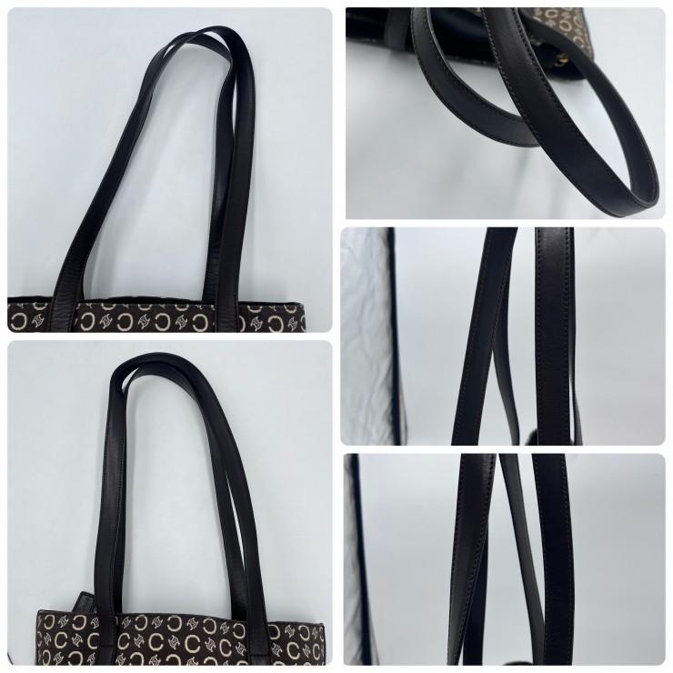 CELINE（セリーヌ） Cマカダム ヴィンテージ トートバッグ ブラウン系