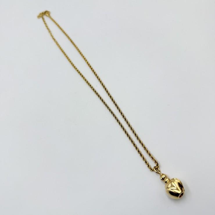 Christian Dior（クリスチャンディオール）香水瓶モチーフ ネックレス ゴールドトーン 46cm ロープチェーン レディース_10
