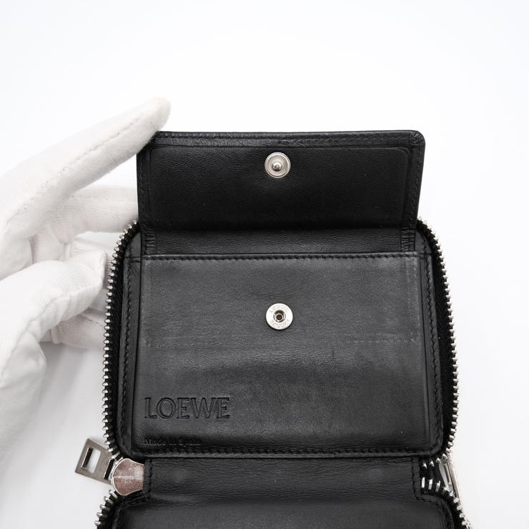 LOEWE（ロエベ） アナグラム ダブルジップ 二つ折り財布 コンパクト