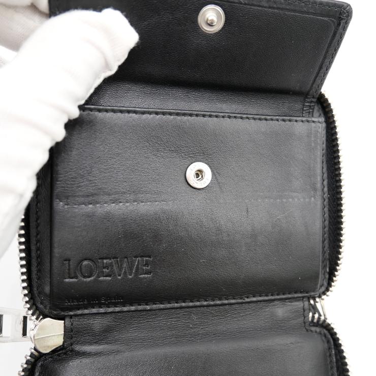 LOEWE（ロエベ） アナグラム ダブルジップ 二つ折り財布 コンパクト