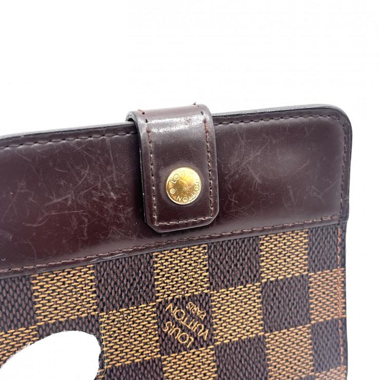 中古 LOUIS VUITTON ダミエ エベヌ 折財布 コンパクト ウォレット LOUIS VUITTON（ルイ・ヴィトン） コンパクト・ジップ ヴィンテージ 二