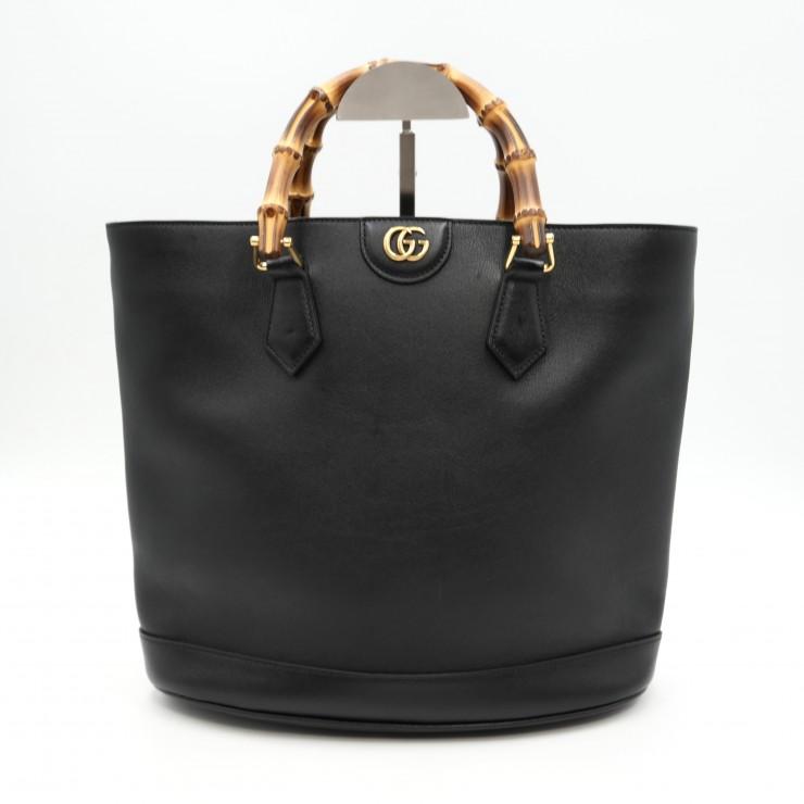 グッチ トートバッグ ハンドバッグ ダイアナ バンブー ゴールド金具 レザー GUCCI（グッチ） ダイアナ ヴィンテージ トートバッグ バンブー レザー