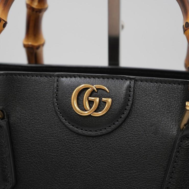グッチ トートバッグ ハンドバッグ ダイアナ バンブー ゴールド金具 レザー GUCCI（グッチ） ダイアナ ヴィンテージ トートバッグ バンブー レザー