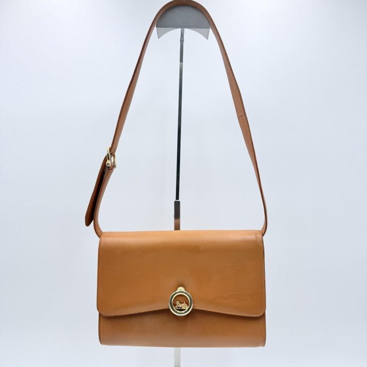 CELINE（セリーヌ） 馬車金具 ヴィンテージ レザー ショルダーバッグ