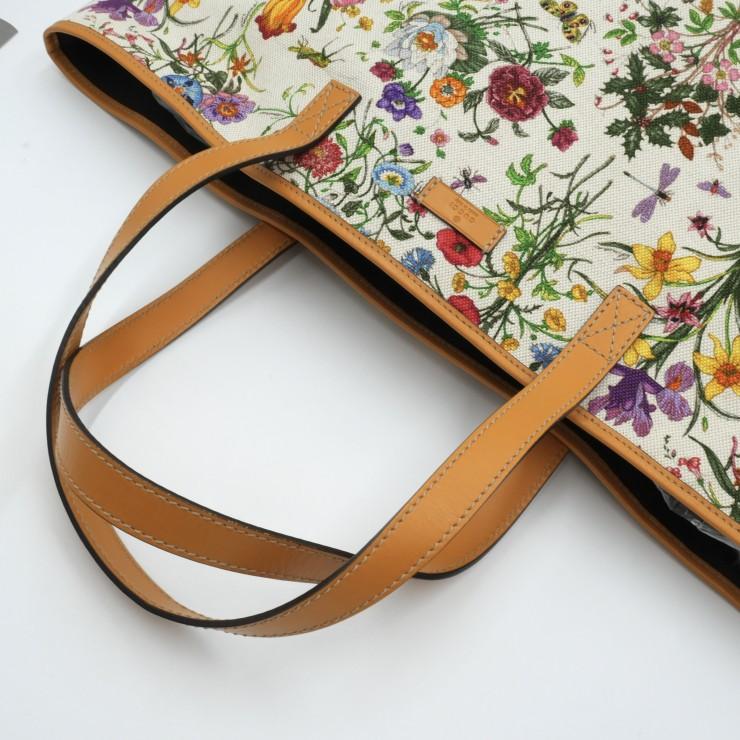 GUCCI（グッチ） フローラ トートバッグ フラワープリント キャンバス