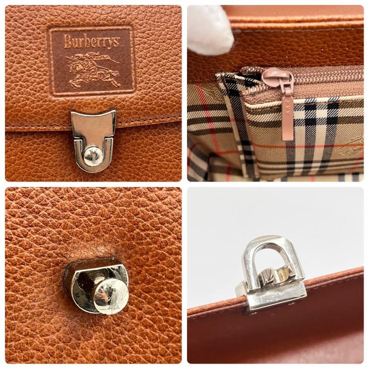 BURBERRY（バーバリー） ヴィンテージ ハンドバッグ ブラウン レザー