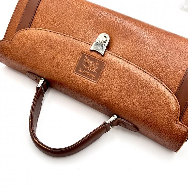 BURBERRY（バーバリー） ヴィンテージ ハンドバッグ ブラウン レザー