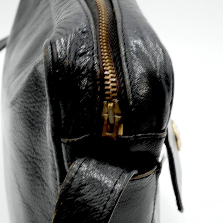 CELINE（セリーヌ） ヴィンテージ 馬車金具 ショルダーバッグ ブラック