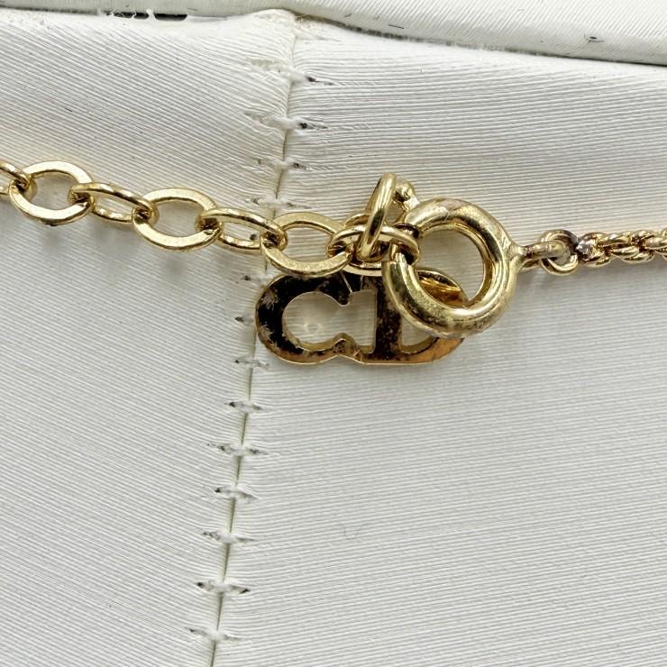 Christian Dior（クリスチャン・ディオール）ヴィンテージ CDロゴ ネックレス ゴールドカラー_8