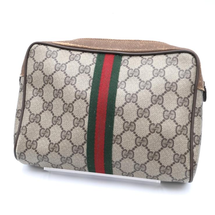 Gucci グッチ　GGプラスシェリー　PVC　セカンドバッグ クラッチバッグ GUCCI（グッチ） オールドグッチ GGプラス シェリーライン