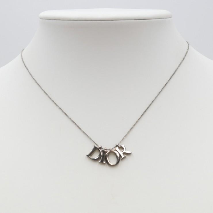 ディオール dior CD ロゴ ネックレス ペンダント シルバー ON571 DIOR 